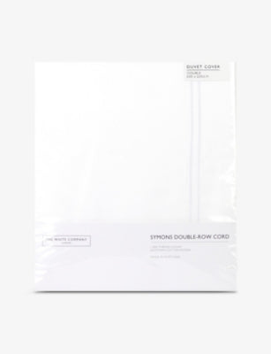 selfridges The White Company Symons Double-Row Cord Egyptian Cotton Duvet Cover- Buy online at McGrocer