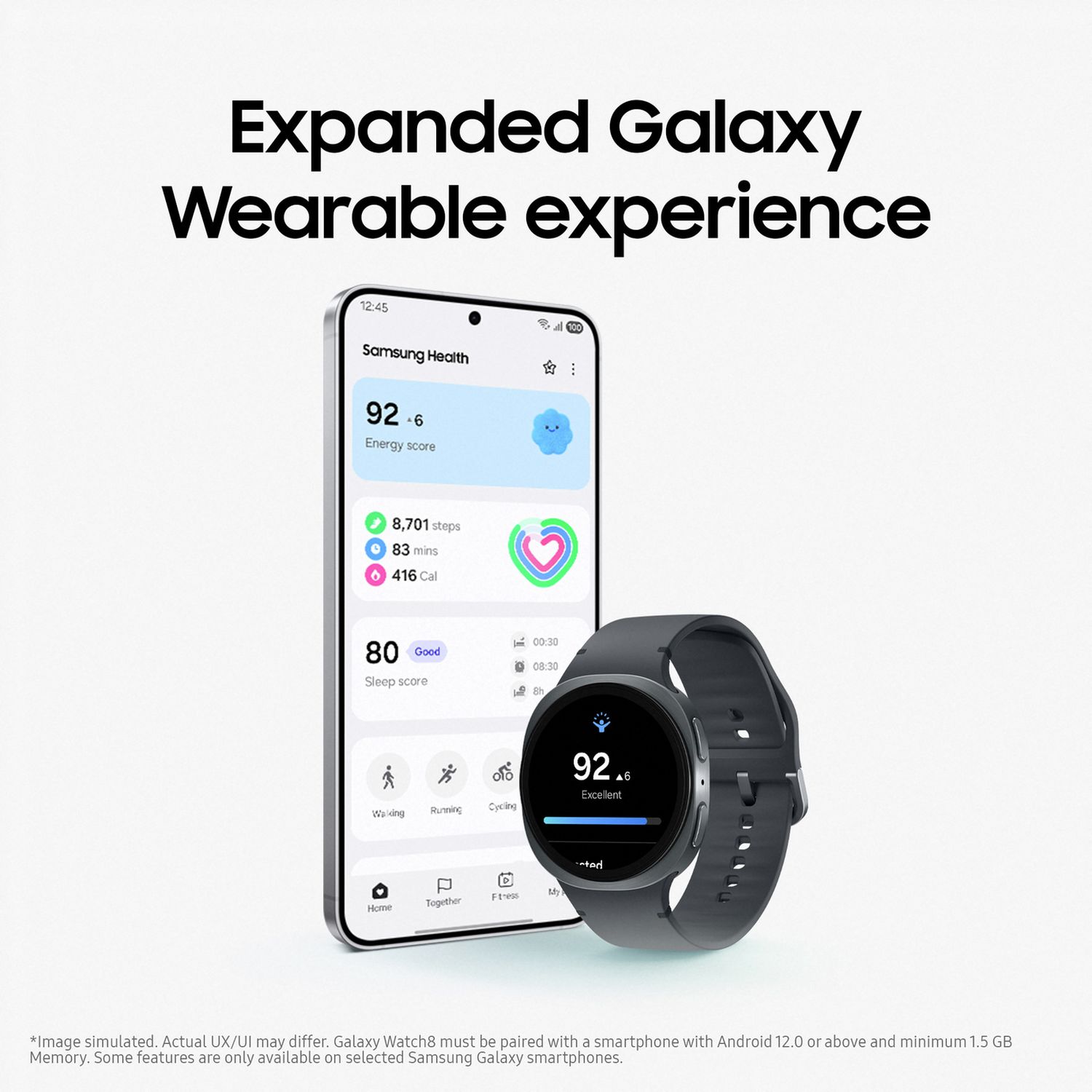 Samsung Galaxy Watch8 40mm Smart Watch - White/Silver