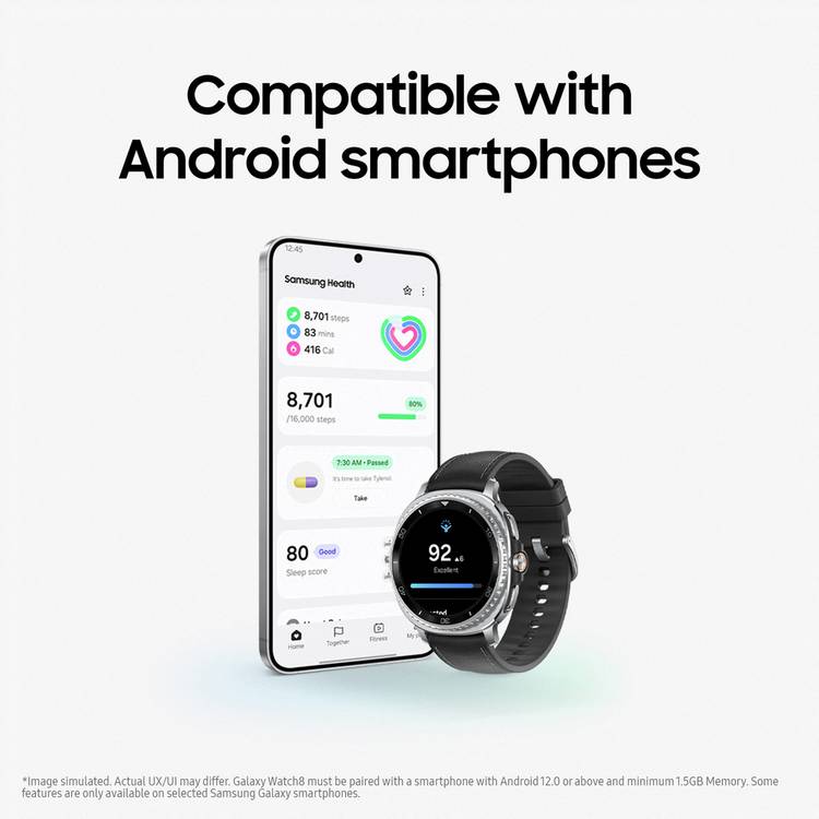 Samsung Galaxy Watch8 Classic smart watch 46mm white (British brand)