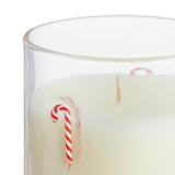 Argos Home Christmas Cookie jar candle, candy cane glass holder, UK version