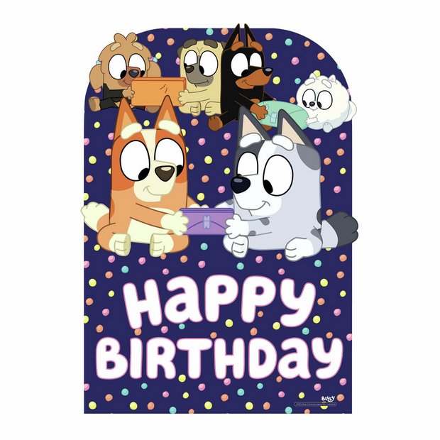 Star Cutouts Bluey and Friends cardboard backdrop, UK version