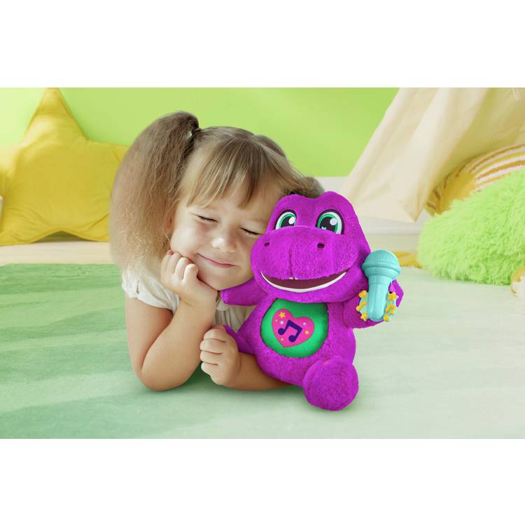 Fisher-Price Barney Sing Along plush toy 10.5 inches (British brand)