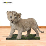 Star Cutouts Wicked lion cub cardboard cutout, imported from the UK