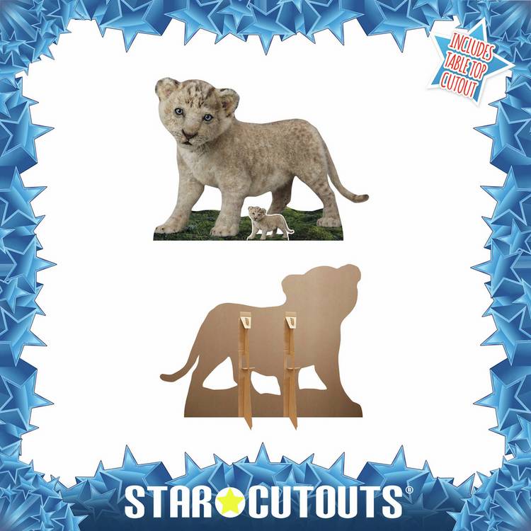 Star Cutouts Wicked lion cub cardboard cutout, imported from the UK