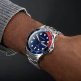 Sekonda men's blue dial stainless steel bracelet watch, imported from the UK