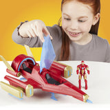 Marvel Avengers Iron Man action figure with battle jet, imported from the UK