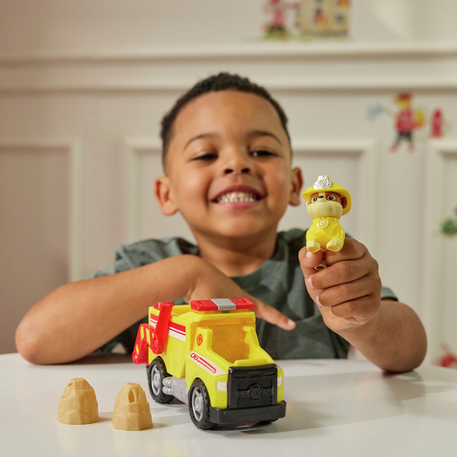PAW Patrol Fire Rescue Rubble dump truck toy, imported from the UK