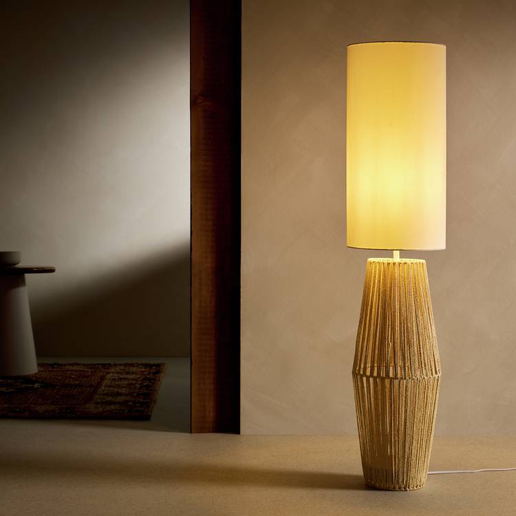 Argos Home rope floor lamp white and natural, imported from the UK