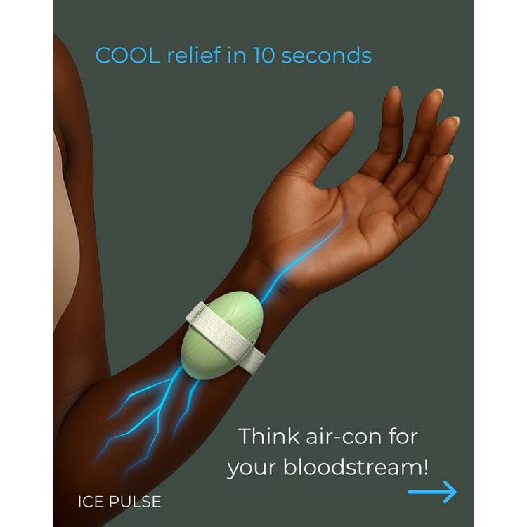 YUYU Ice Pulse wearable wrist cooler grey reusable, UK version