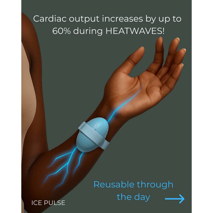 YUYU Ice Pulse wearable wrist cooler grey reusable, UK version