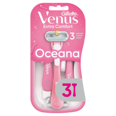 Gillette Venus Extra Comfort Oceana razors pack of 3 (British brand)