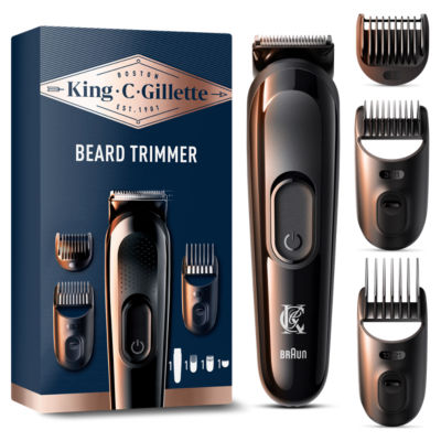 ASDA King C Gillette King C Barttrimmer Kabellos 3 Kamm-Einstellungen Pflegegerät - Online bei McGrocer kaufen