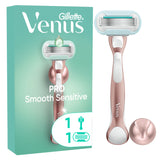 Gillette Venus Pro Smooth Sensitive women's razor with metal handle, imported from the UK