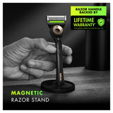 Gillette Labs exfoliating bar men's razor with magnetic stand (British brand)