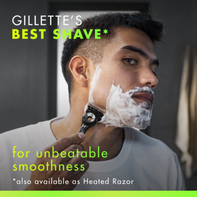 Gillette razor with exfoliating bar - British product