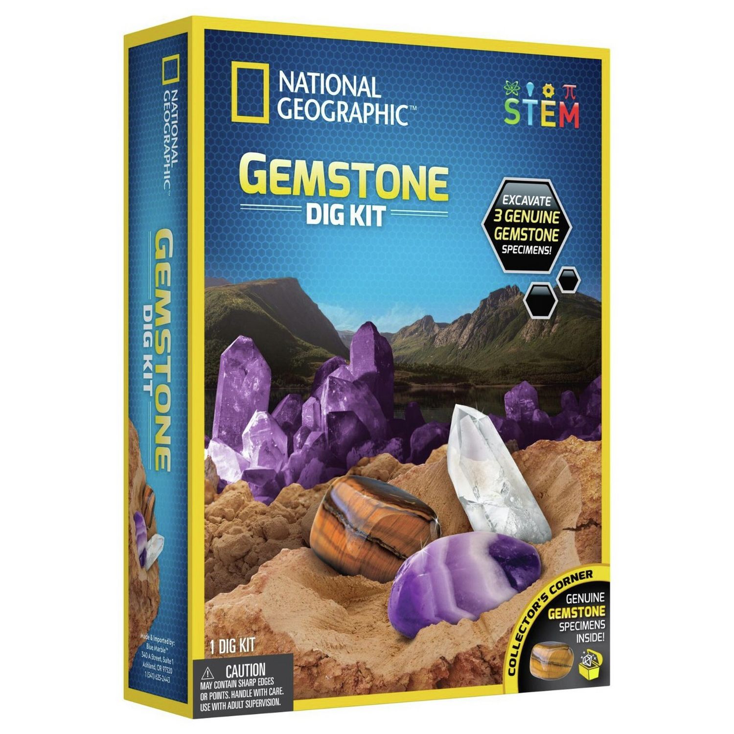 National Geographic Gemstone Dig Kit, size H25.4 W18.4cm, UK version