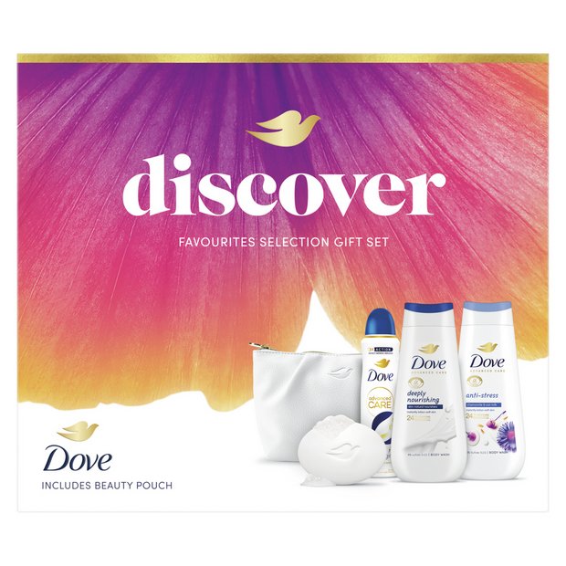Dove Discover Beauty Favourites gift set with 4 body care items - British product