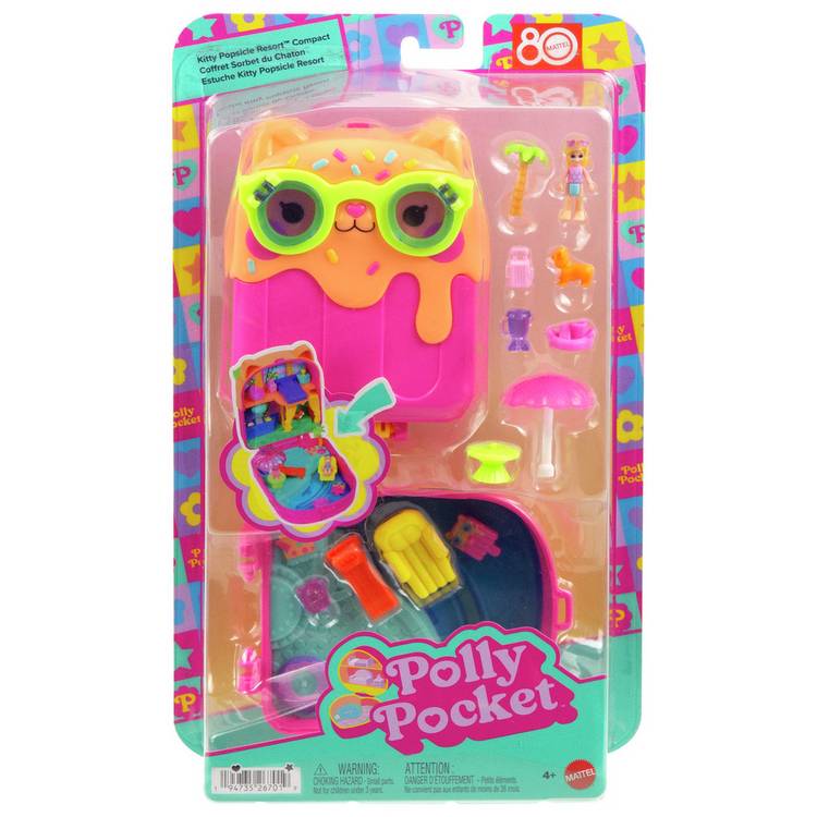 Polly Pocket Kitty Popsicle Resort Compact playset, UK version