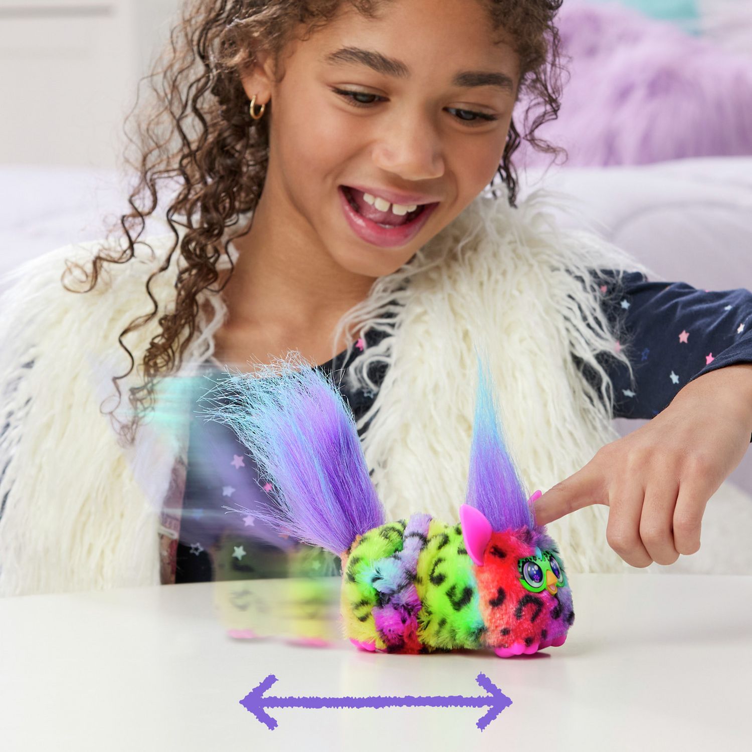 Furby Furblet Rainbow Games interactive plush toy - British product