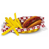 Heinz toy fast food dinner play set with burger and hot dog (British brand)