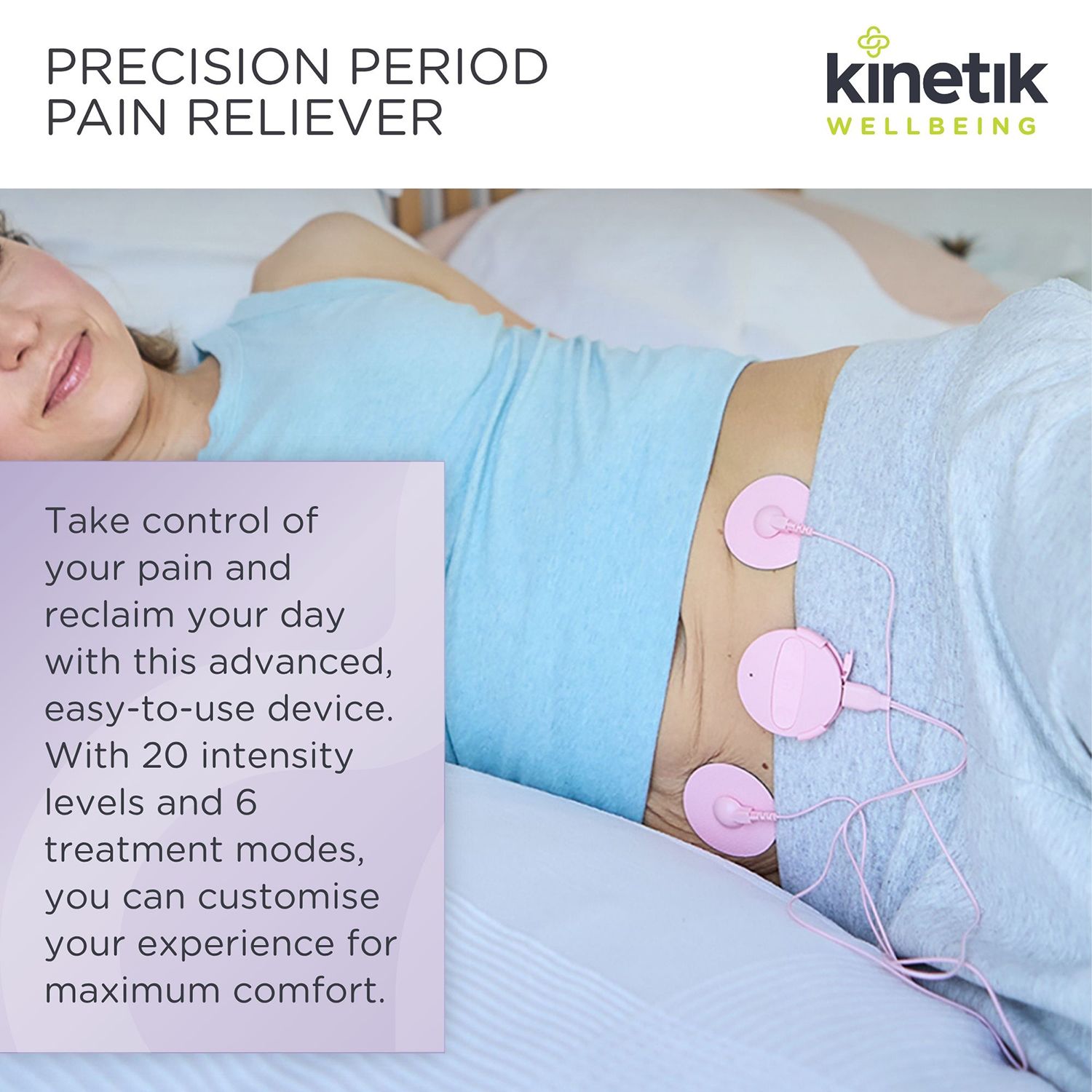 Kinetik Wellbeing precision pain reliever TENS device, UK version