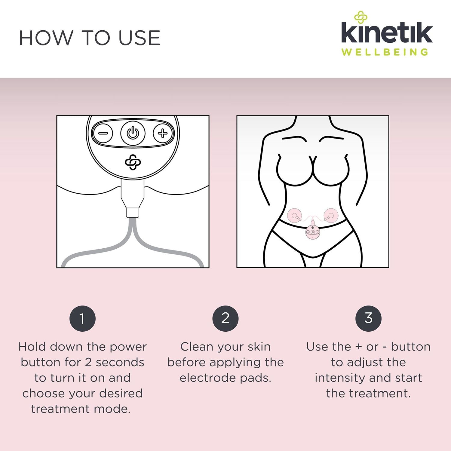 Kinetik Wellbeing precision pain reliever TENS device, UK version