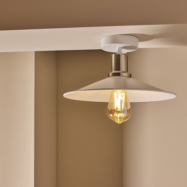 Argos Home Pixie white metal ceiling light 30cm, imported from the UK