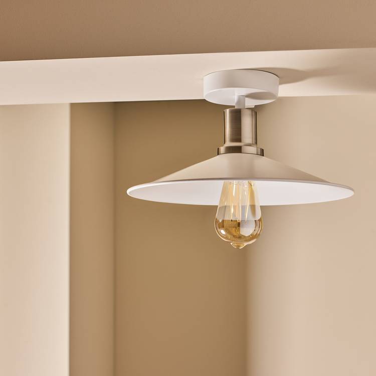Argos Home Pixie white metal ceiling light 30cm, imported from the UK