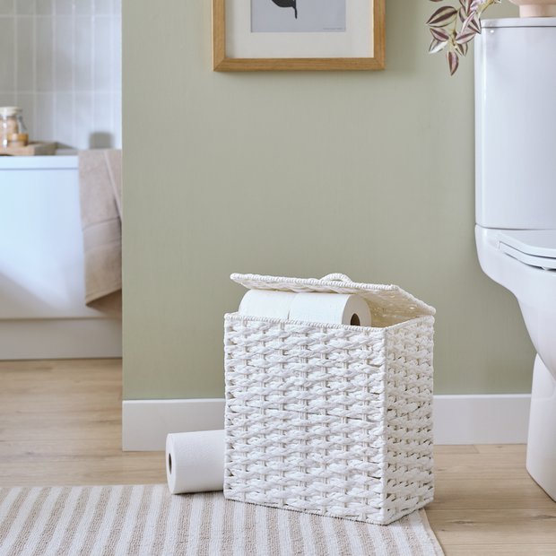 Argos Home woven toilet roll store white - British product
