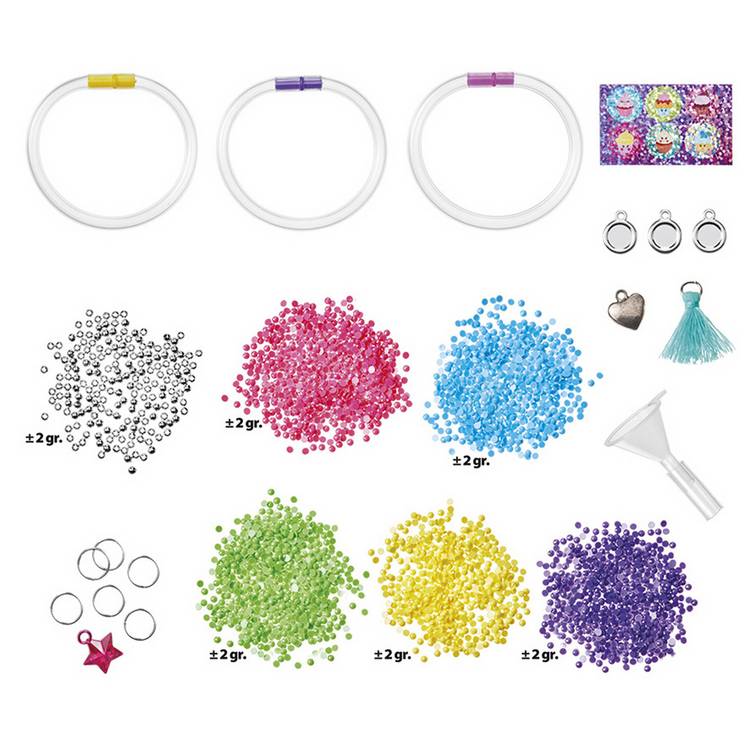Totum Glitter Tube Bracelets craft set, UK version