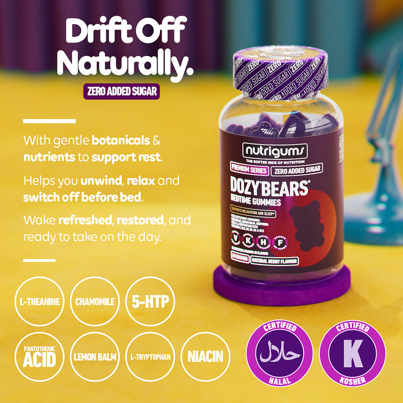 Nutrigums Dozy Bears sleep gummies 60 gummies (British brand)