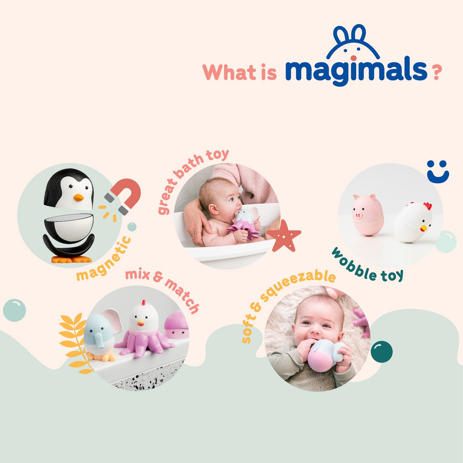 Clics Magimals magnetic animal set ocean 2 piece, UK version