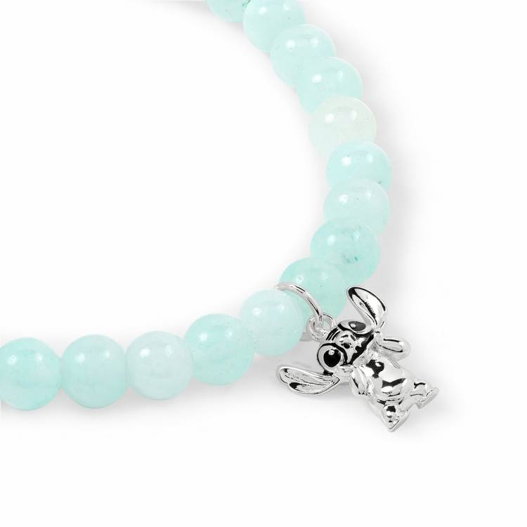 Disney Stitch light blue beads charm bracelet, imported from the UK