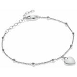 Hot Diamonds sterling silver heart charm bracelet 20cm (British brand)