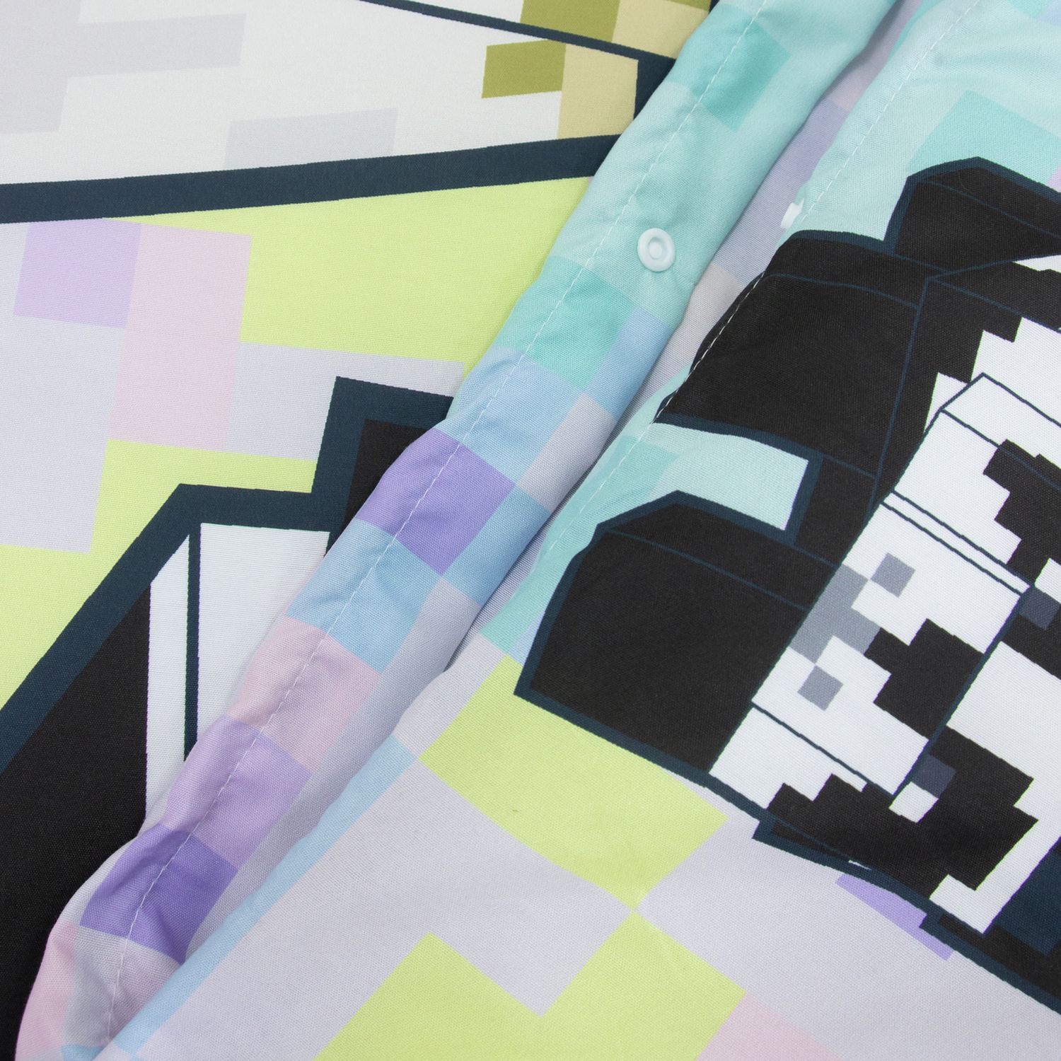 Minecraft pastel kids bedding single duvet and pillowcase (British brand)