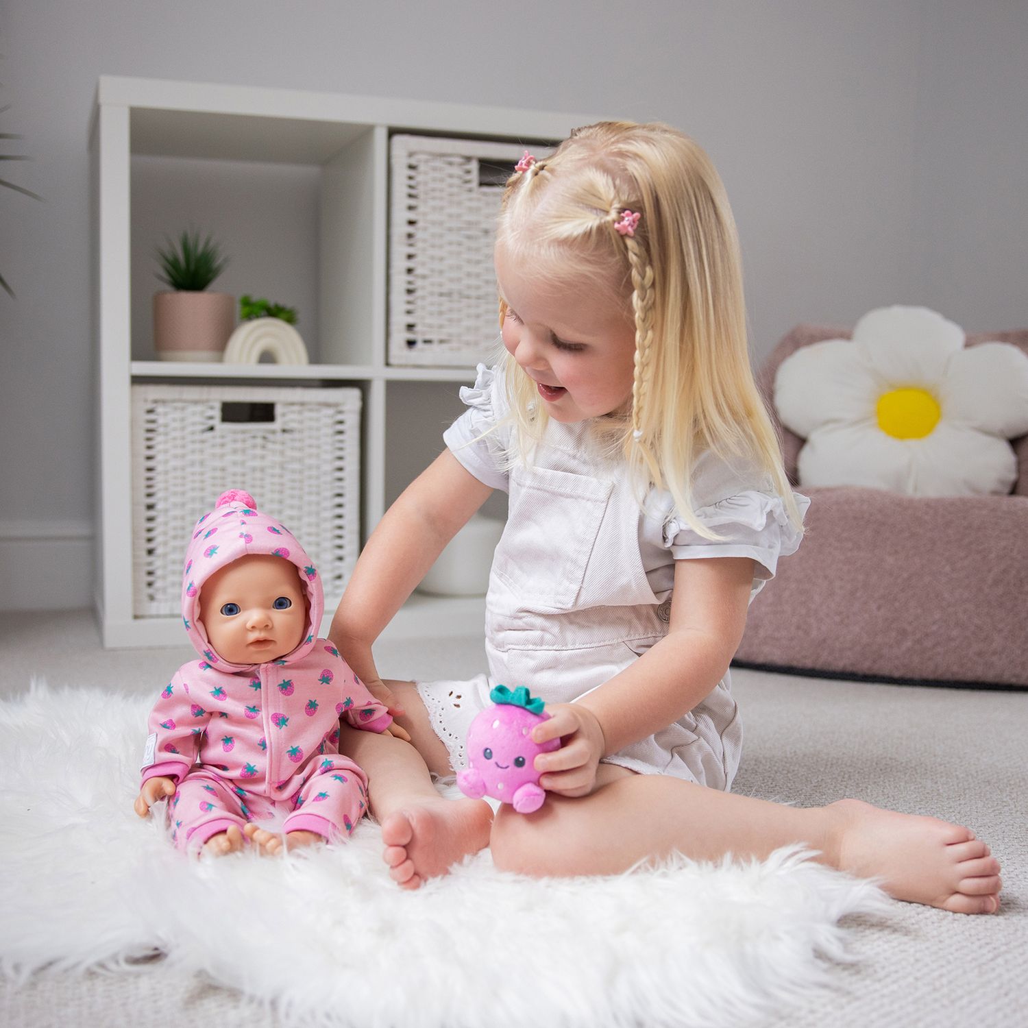 My First Tiny Treasures strawberry snuggle doll outfit (British brand)