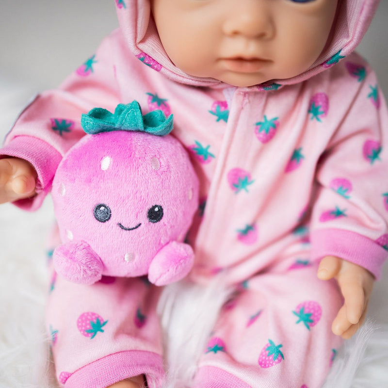 My First Tiny Treasures strawberry snuggle doll outfit (British brand)