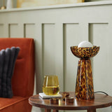 Habitat tortoise shell table lamp brown, imported from the UK