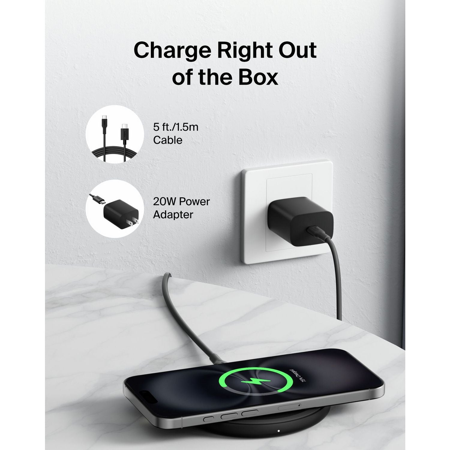 Belkin 15W Qi wireless charger pad (British brand)
