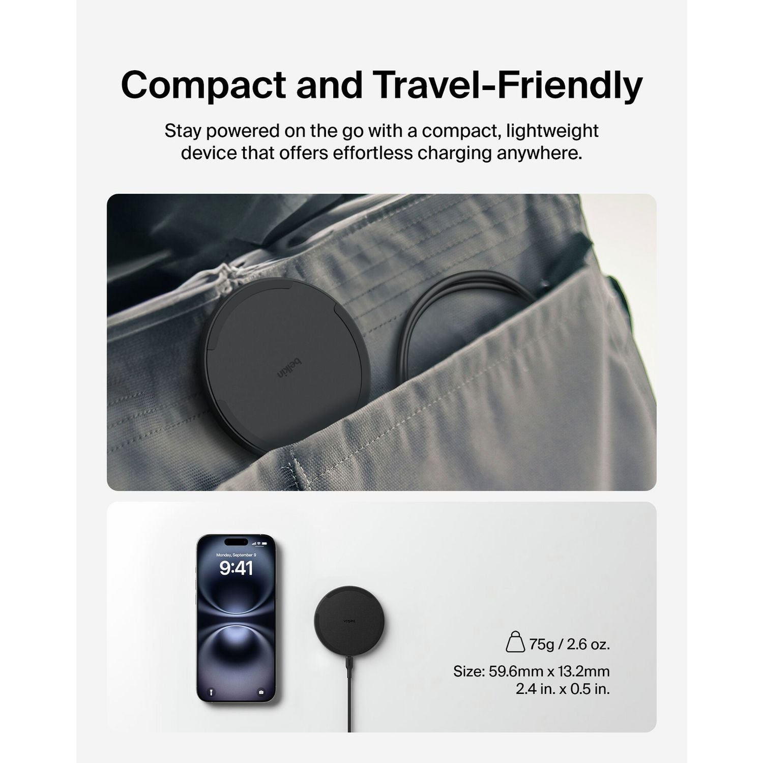 Belkin 15W Qi wireless charger pad (British brand)
