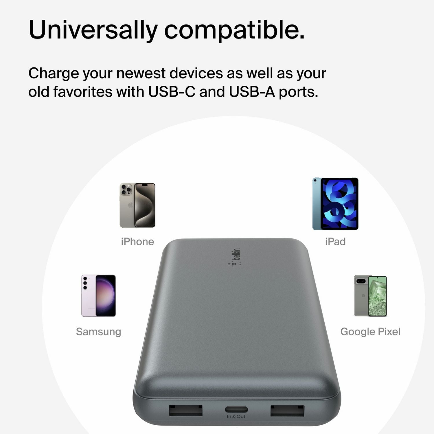 Belkin power bank space grey 20000mAh - British product