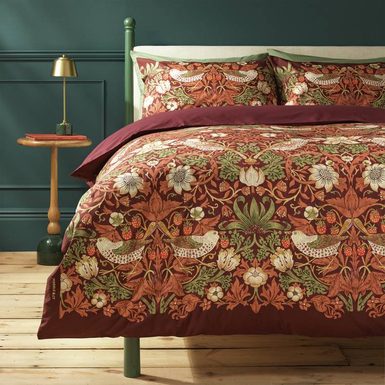 Habitat x Morris & Co. Strawberry Thief bedding set single, imported from the UK