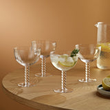 Habitat Bobbin cocktail glasses clear 450ml (British brand)