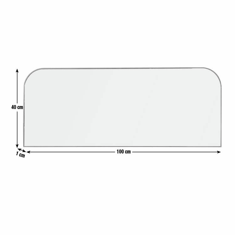 Habitat black round edge rectangular wall mirror 40x100cm, imported from the UK