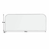 Habitat black round edge rectangular wall mirror 40x100cm, imported from the UK