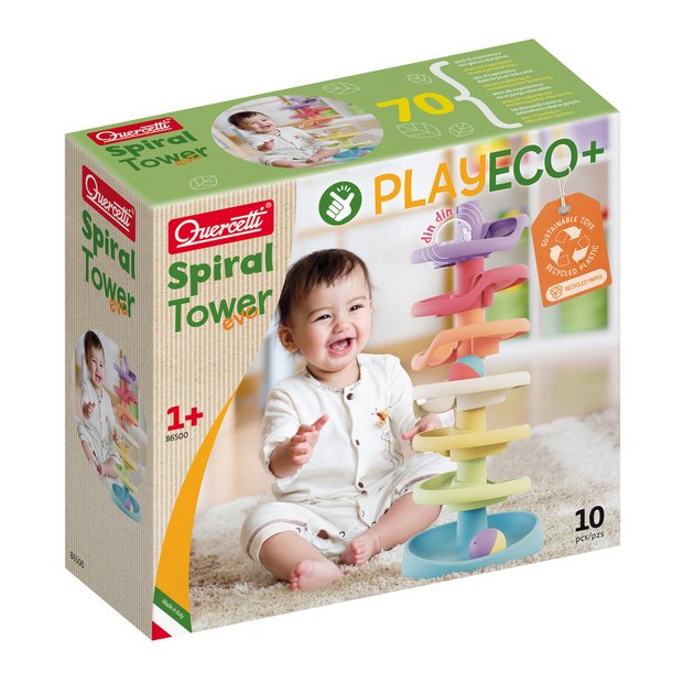 Quercetti PlayEco Spiral Tower 46cm - British product
