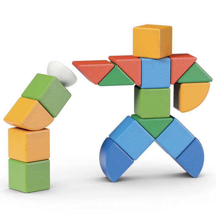 Geomag Magicube Shapes Little World 25-piece block set, UK version