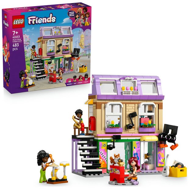 LEGO Friends building toy set Music Shop & Apartment 483 pieces, UK version