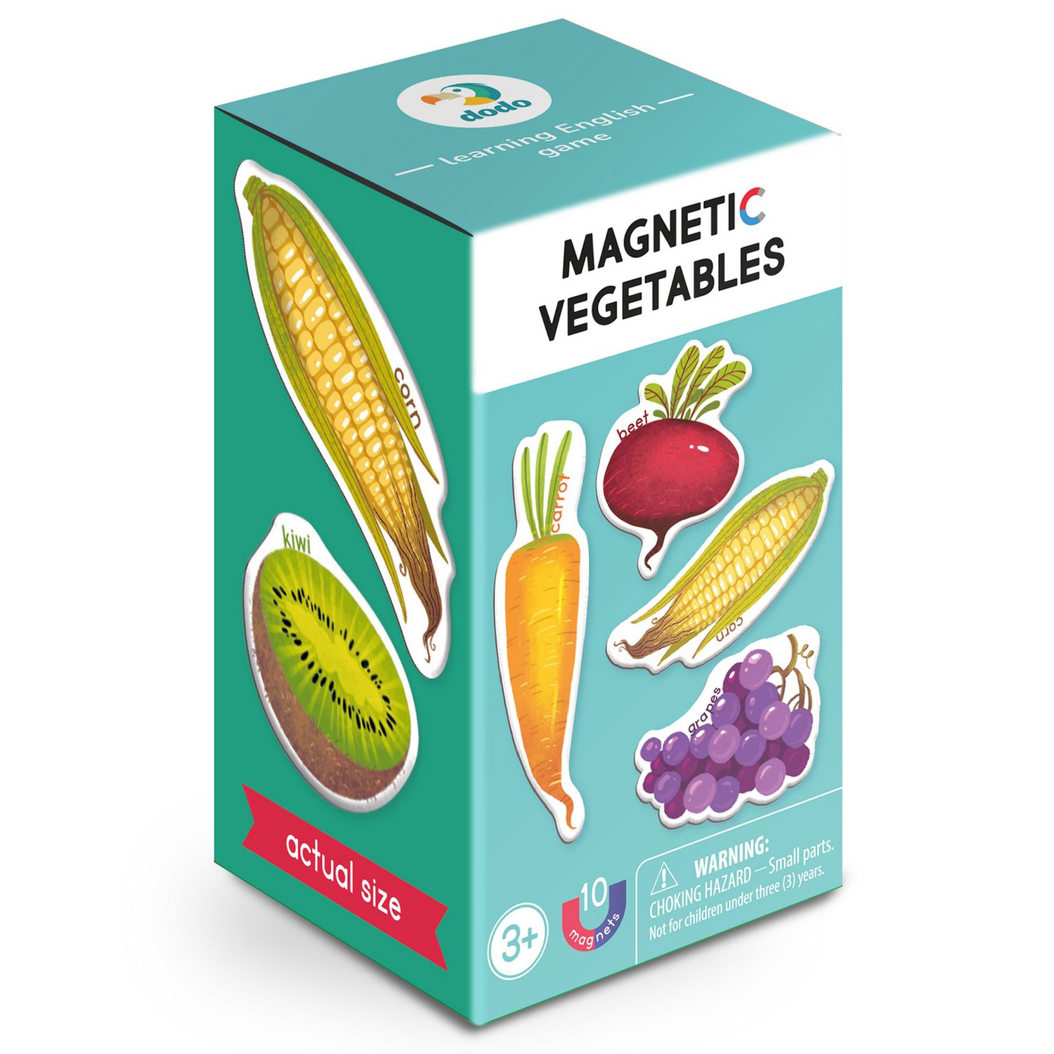 Dodo magnetic fruits and vegetables set 10 pieces (British brand)