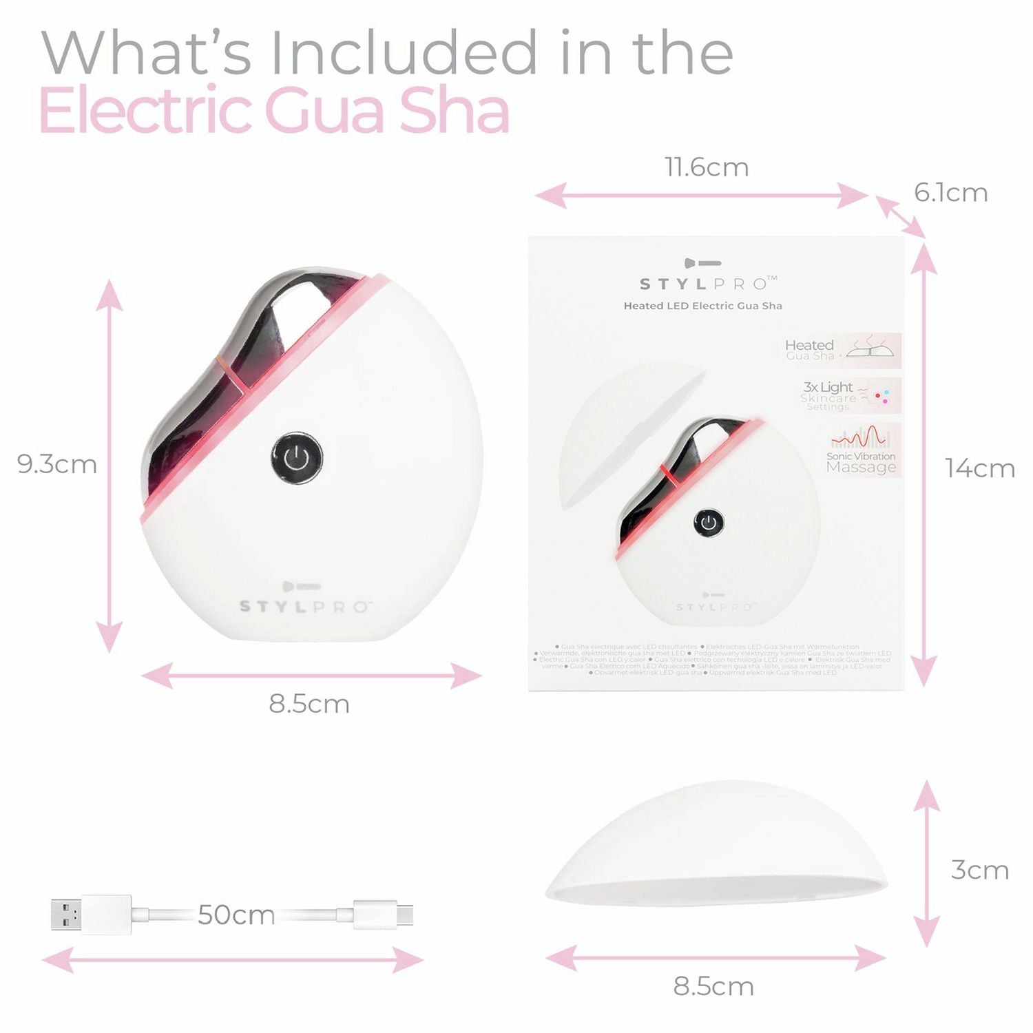 Stylpro heated LED electric Gua Sha facial tool (British brand)
